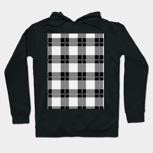 Light Gray and Black Flannel-Plaid Pattern Hoodie by Design_Lawrence